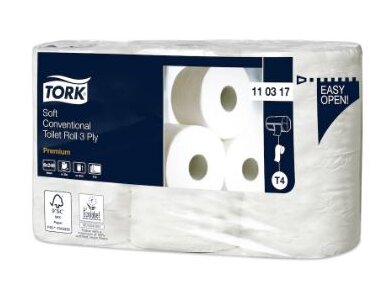 TORK 110317 Tork papier toaletowy w rolce konwencjonalnej, 3-warstwowy, biały, tłoczony