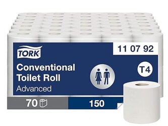 TORK 110792 Tork papier toaletowy w rolce konwencjonalnej, 3-warstwowy, biały, tłoczony