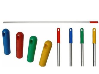 Kij aluminiowy 140 cm niebieska rączka