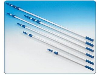 Kij aluminiowy 2x1,1m  teleskopowy, niebieska rączka