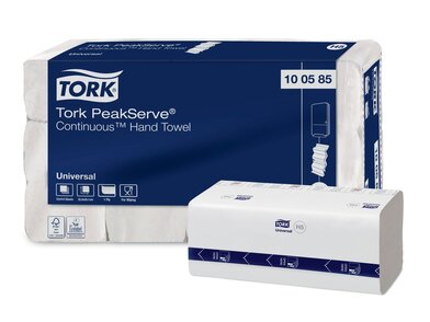 Ręcznik w składce Continuous, 1-warstwowy, biały, bez tłoczenia 100585