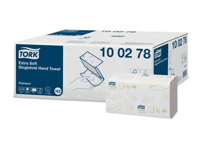 Ręcznik w składce ZZ, 2-warstwowy, biały, z tłoczeniem 100278