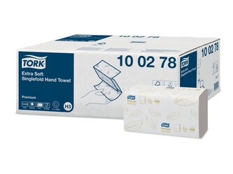 Ręcznik w składce ZZ, 2-warstwowy, biały, z tłoczeniem 100278